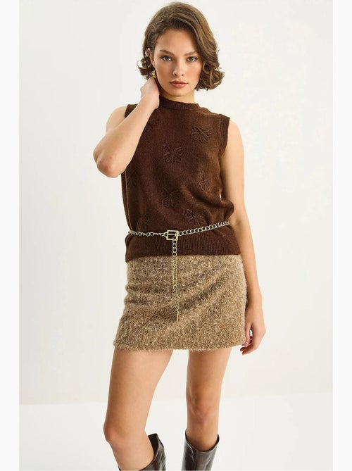 Gebreide sweater-vest met borduursel lucci - Kiabi Gebreide sweater-vest met borduursel lucci - Kiabi