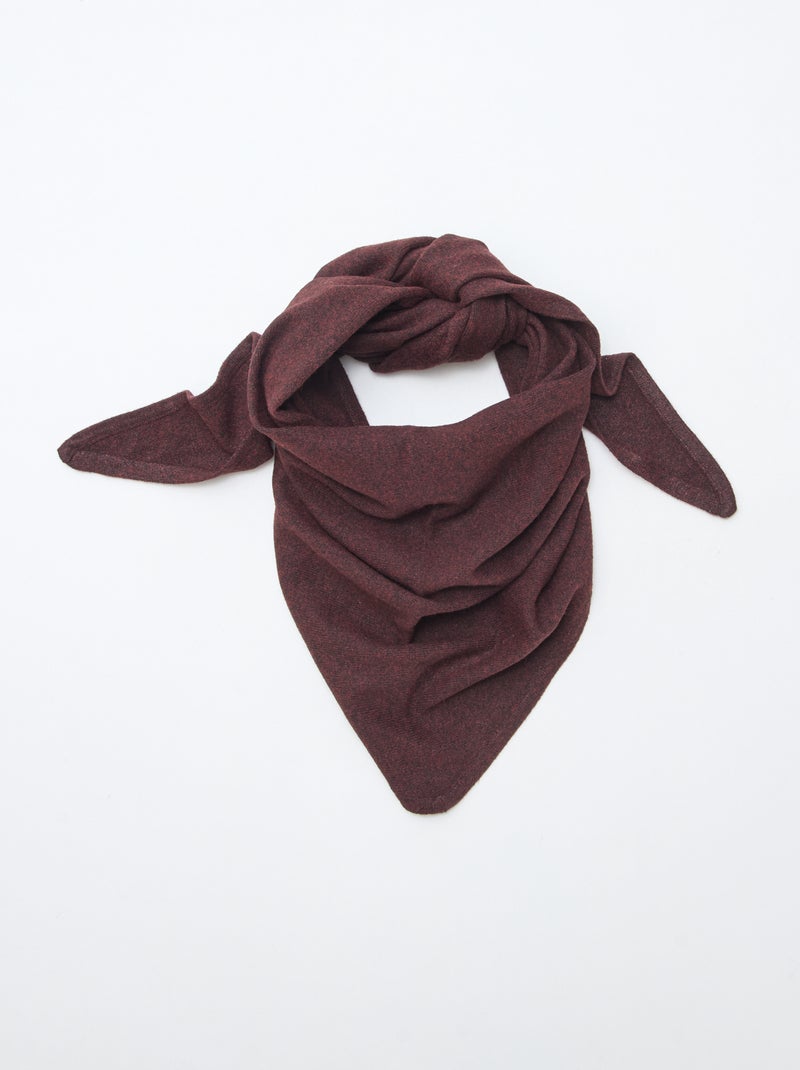Gebreide triangelsjaal Rood - Kiabi