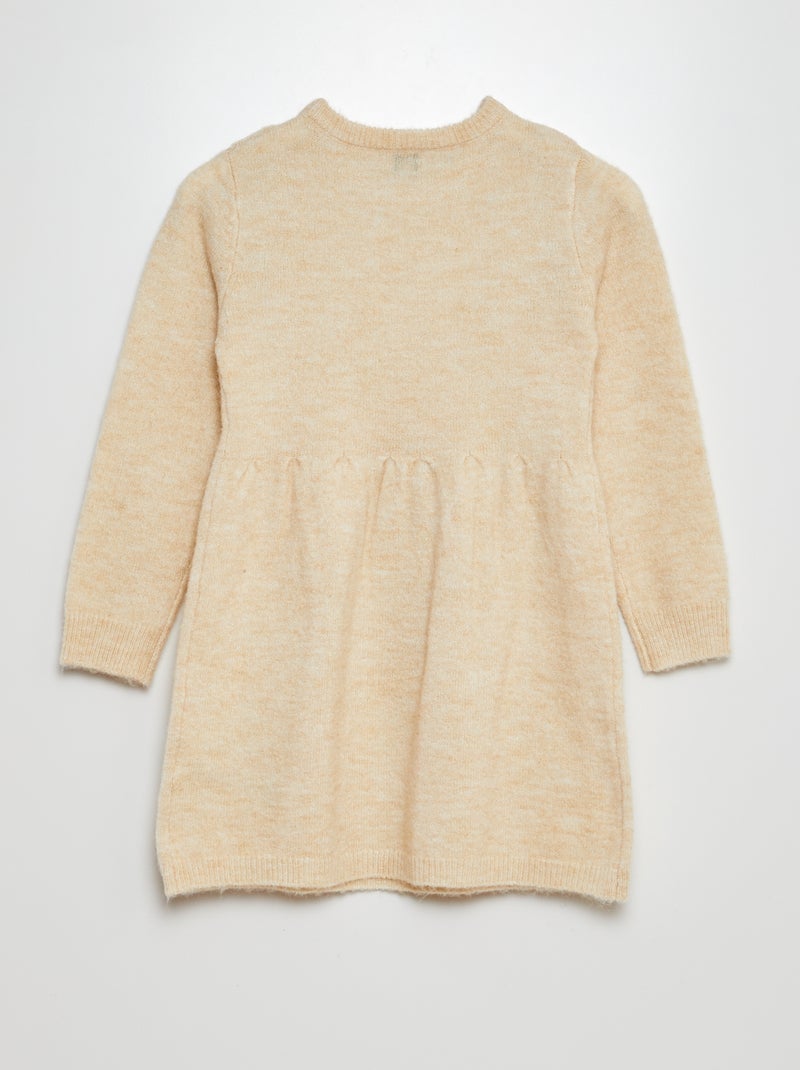 Gebreide trui-jurk BIEGE - Kiabi