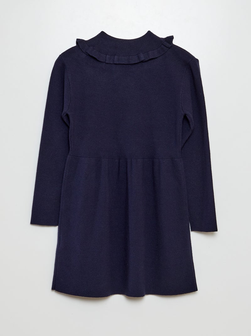 Mango Kids midi jurk gebreid grijs