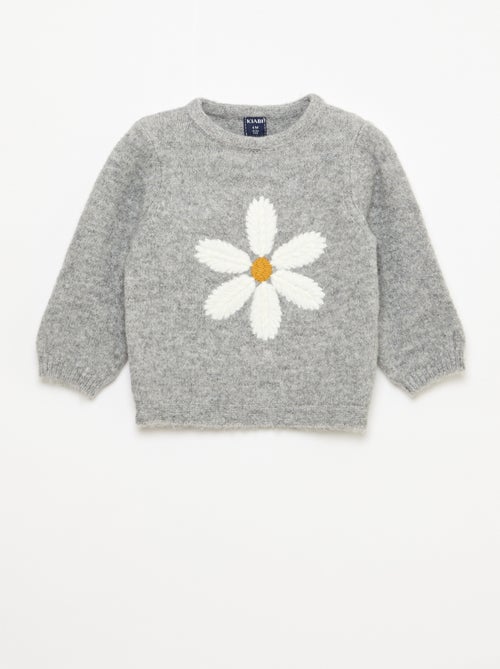 Gebreide trui met borduursel - Kiabi