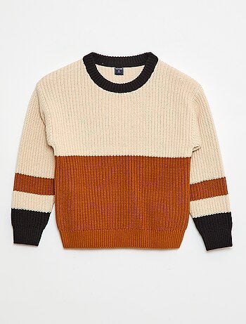 Gebreide trui met color block