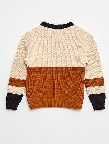 Gebreide trui met color block