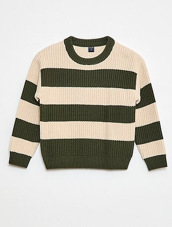 Gebreide trui met color block