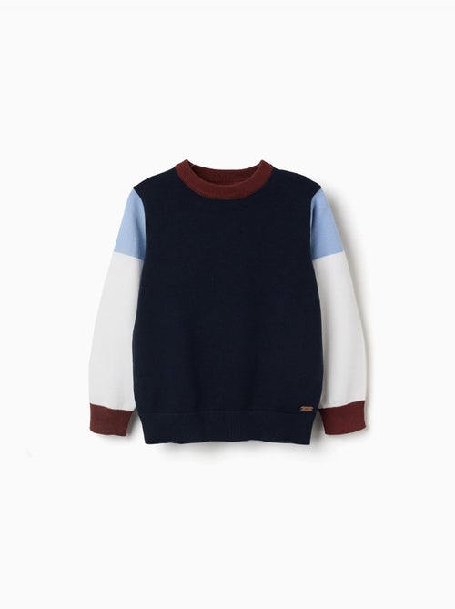 Gebreide trui met colour block - Kiabi Gebreide trui met colour block - Kiabi
