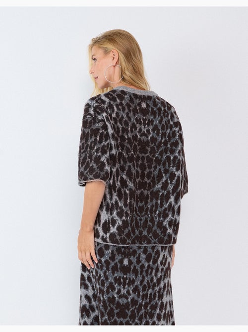 Gebreide trui met dierenprint, mo fashion - Kiabi