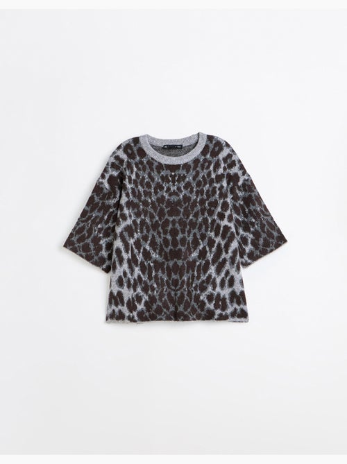 Gebreide trui met dierenprint, mo fashion - Kiabi
