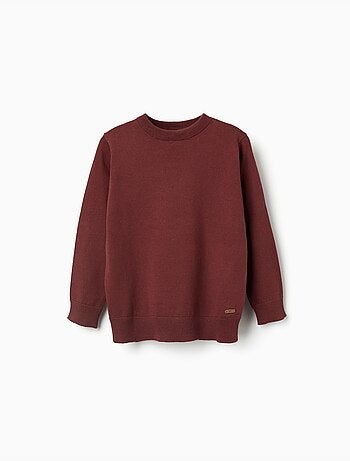 Gebreide trui met geribde uiteinden