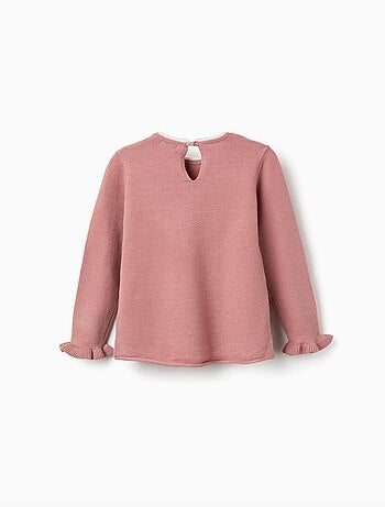 Gebreide trui met jacquard hart