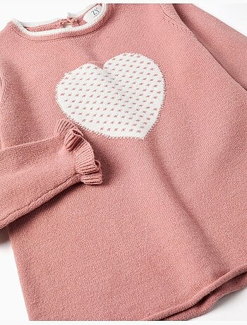 Gebreide trui met jacquard hart
