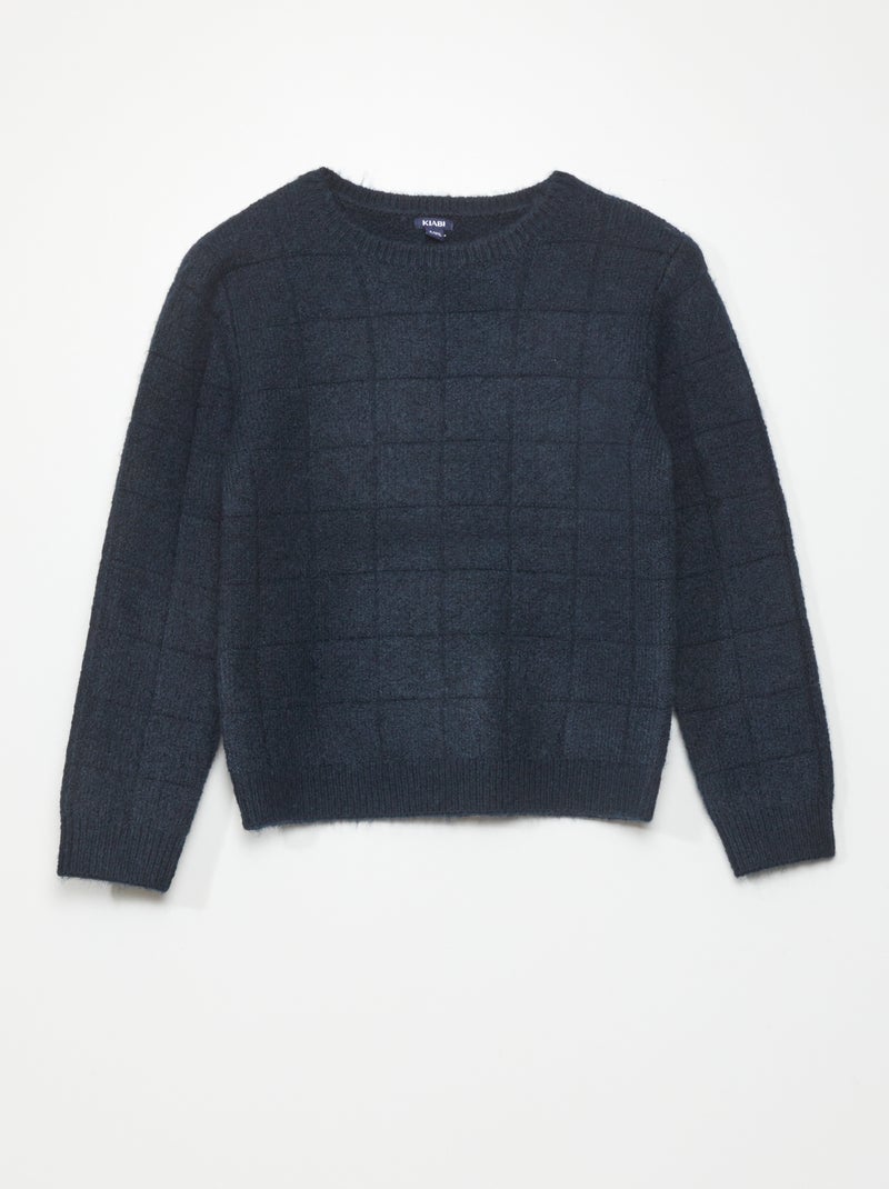 Gebreide trui met lange mouw BLAUW - Kiabi
