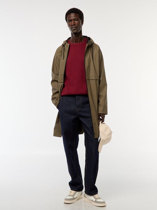 Gebreide trui met ronde hals en fantasiepatroontje - Kiabi