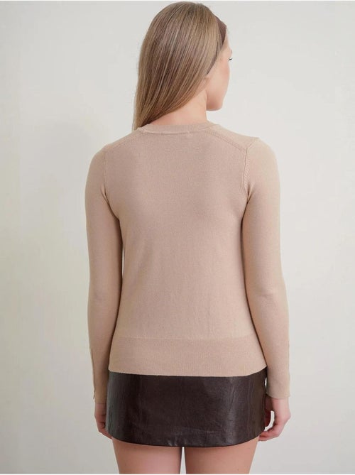 Gebreide trui met ronde hals mixray - Kiabi