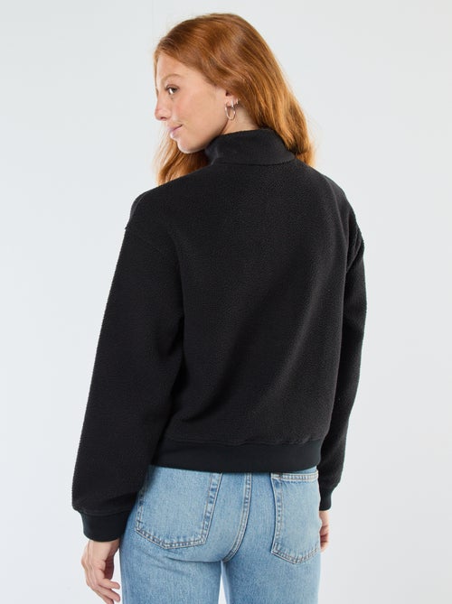 Gebreide trui met schipperskraag en schapenvachteffect - Kiabi Gebreide trui met schipperskraag en schapenvachteffect - Kiabi