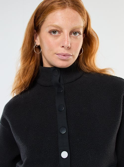 Gebreide trui met schipperskraag en schapenvachteffect - Kiabi Gebreide trui met schipperskraag en schapenvachteffect - Kiabi