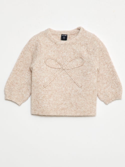 Gebreide trui met sierstrik op het voorpand - Kiabi