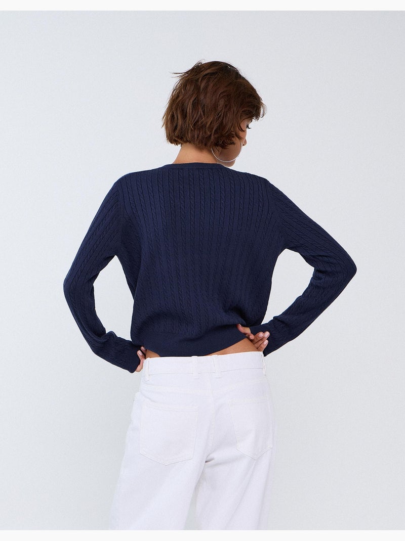 Gebreide trui met viscose, mo fashion Blauw - Kiabi