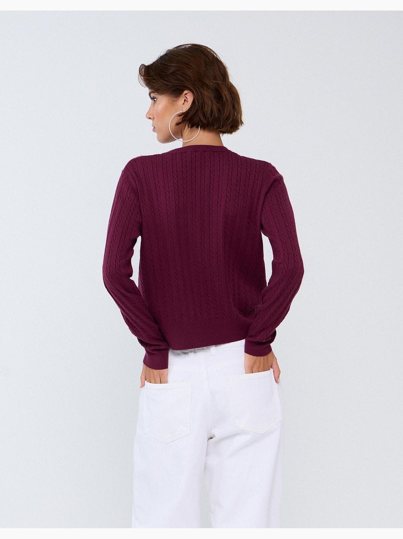 Gebreide trui met viscose, mo fashion Paars - Kiabi
