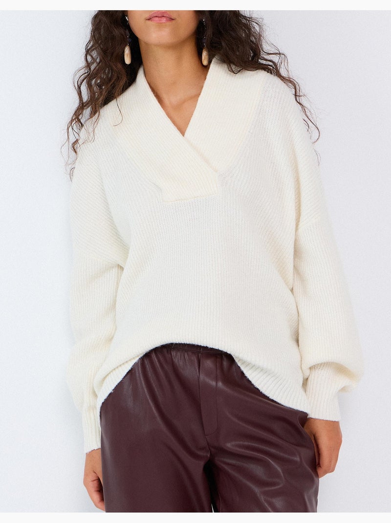 Gebreide trui, mo fashion Beige - Kiabi