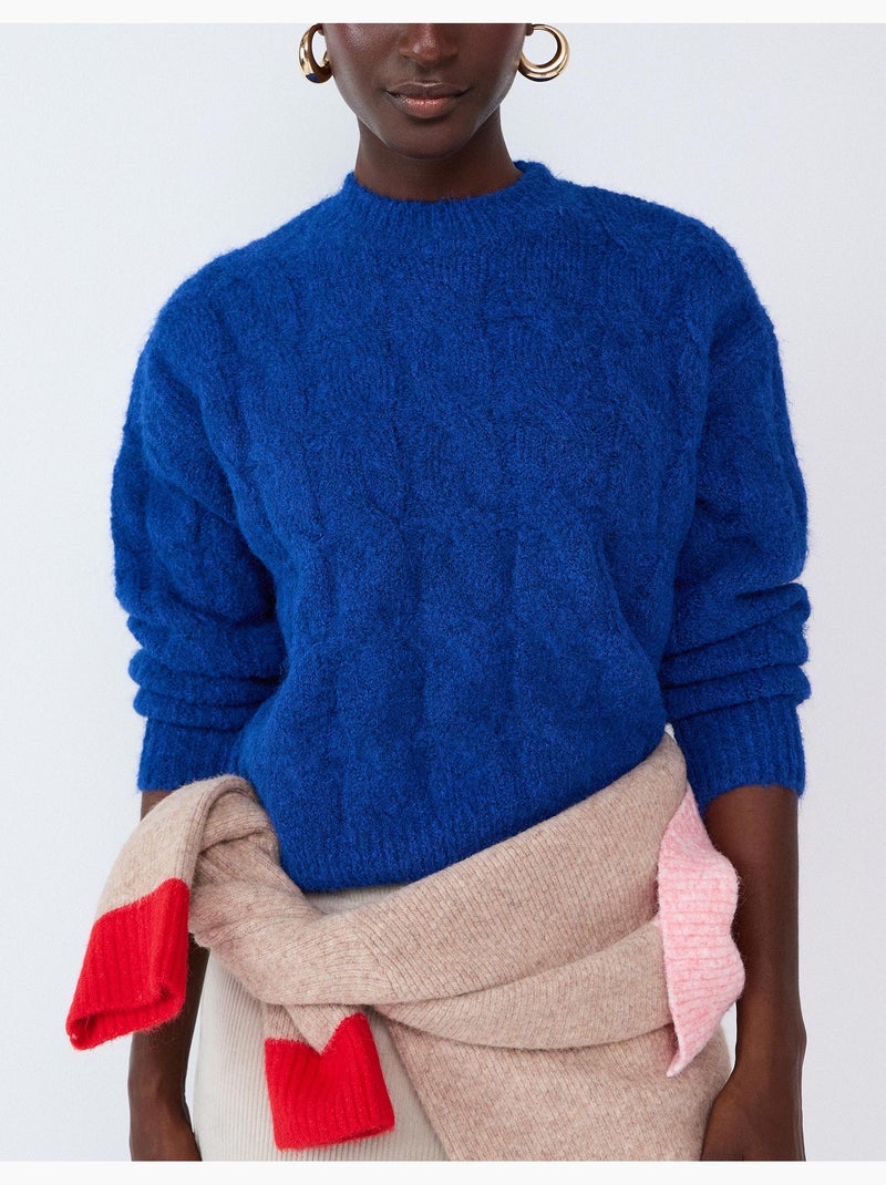 Gebreide trui, mo fashion Blauw - Kiabi