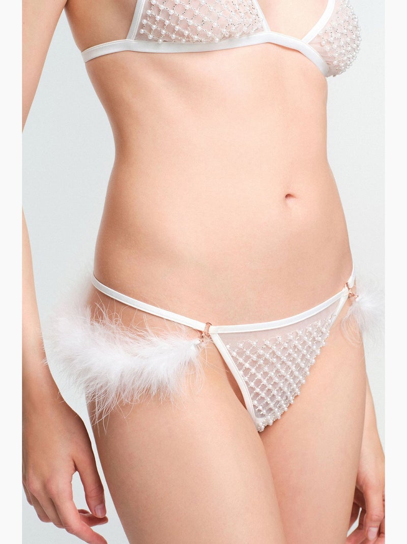 Gebroken pelia string slip penti Wit - Kiabi