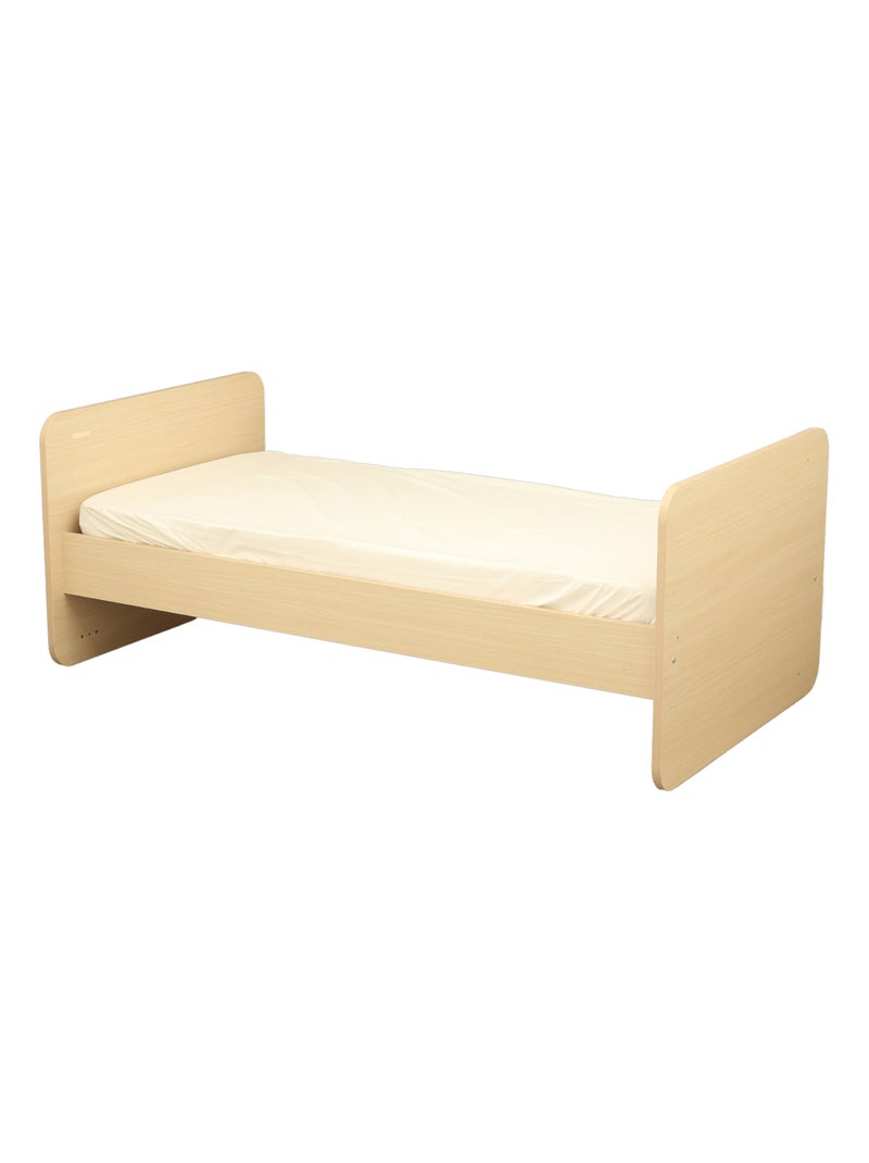 Gecombineerd bed 140x70 om te bouwen tot 90x190 Wit Bruin - Kiabi
