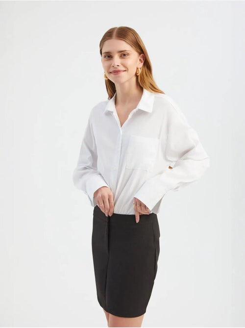 Gecombineerde mini-shirtjurk hiccup - Kiabi Gecombineerde mini-shirtjurk hiccup - Kiabi