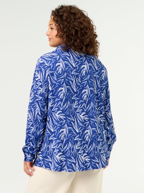 Gecrêpte blouse met print - Kiabi