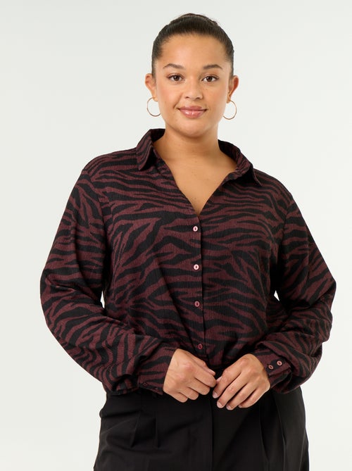 Gecrêpte blouse met print - Kiabi Gecrêpte blouse met print - Kiabi