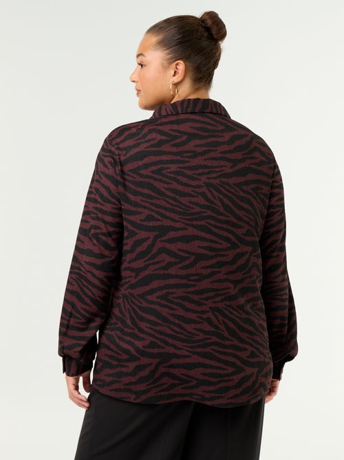 Gecrêpte blouse met print - Kiabi Gecrêpte blouse met print - Kiabi