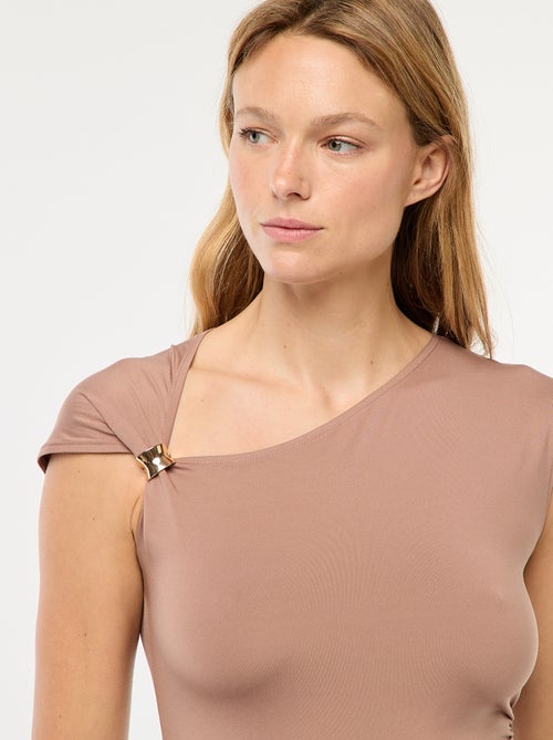 Gedraaid T-shirt met sieraaddetail - Kiabi