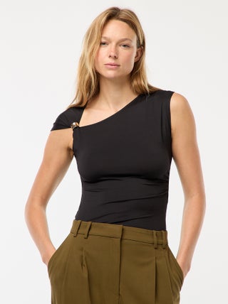 Gedraaid T-shirt met sieraaddetail