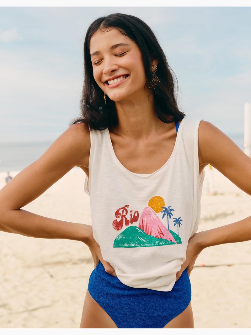 Gedrukte bovenkant, MO Fashion Wit - Kiabi