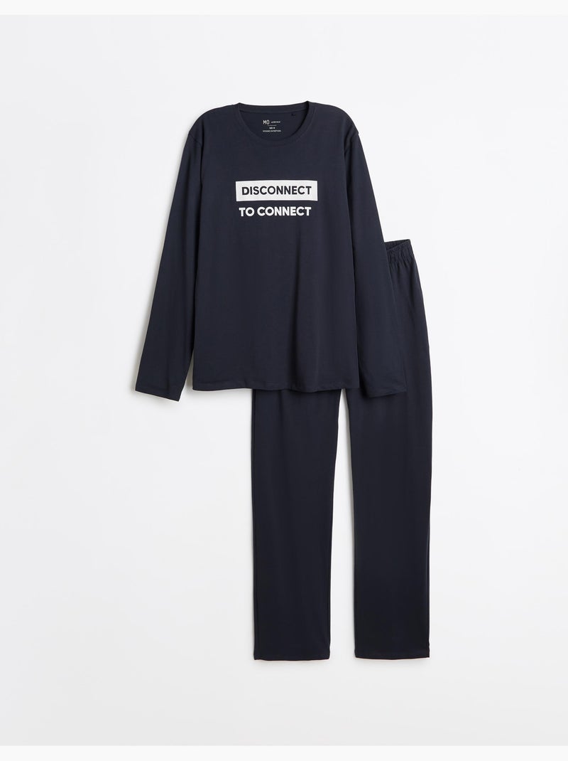 Gedrukte jersey pyjama's, mo fashion Blauw - Kiabi