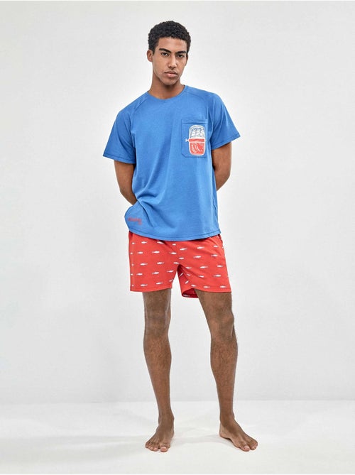 Gedrukte marine mannenpyjama - Kiabi