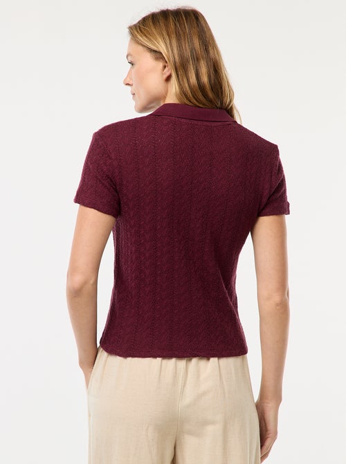 Gehaakt T-shirt met polokraagje - Kiabi