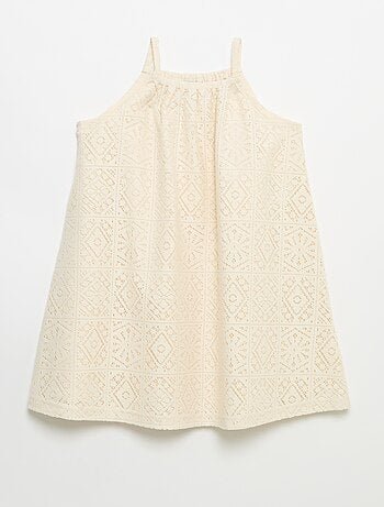 Gehaakte jurk met niet-verstelbare bandjes