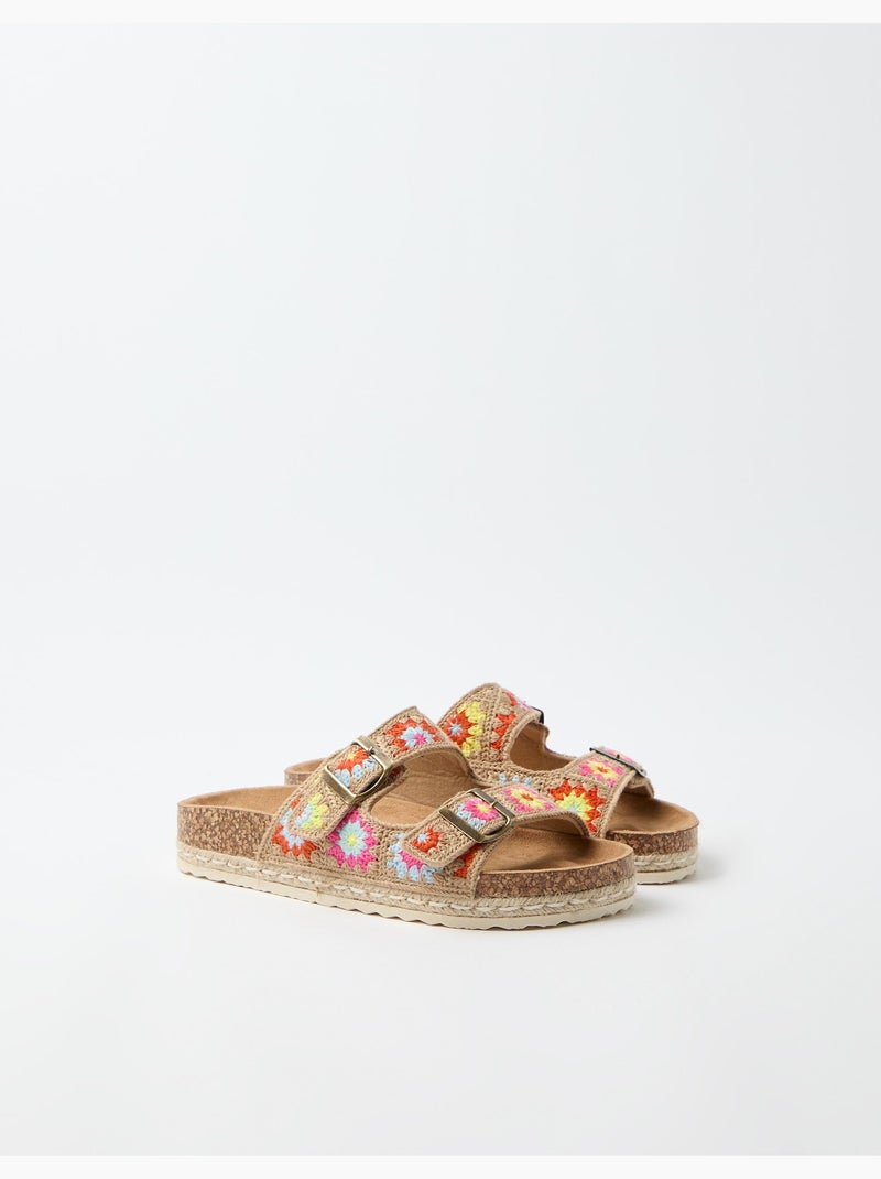Gehaakte sandalen, MO Fashion Beige - Kiabi