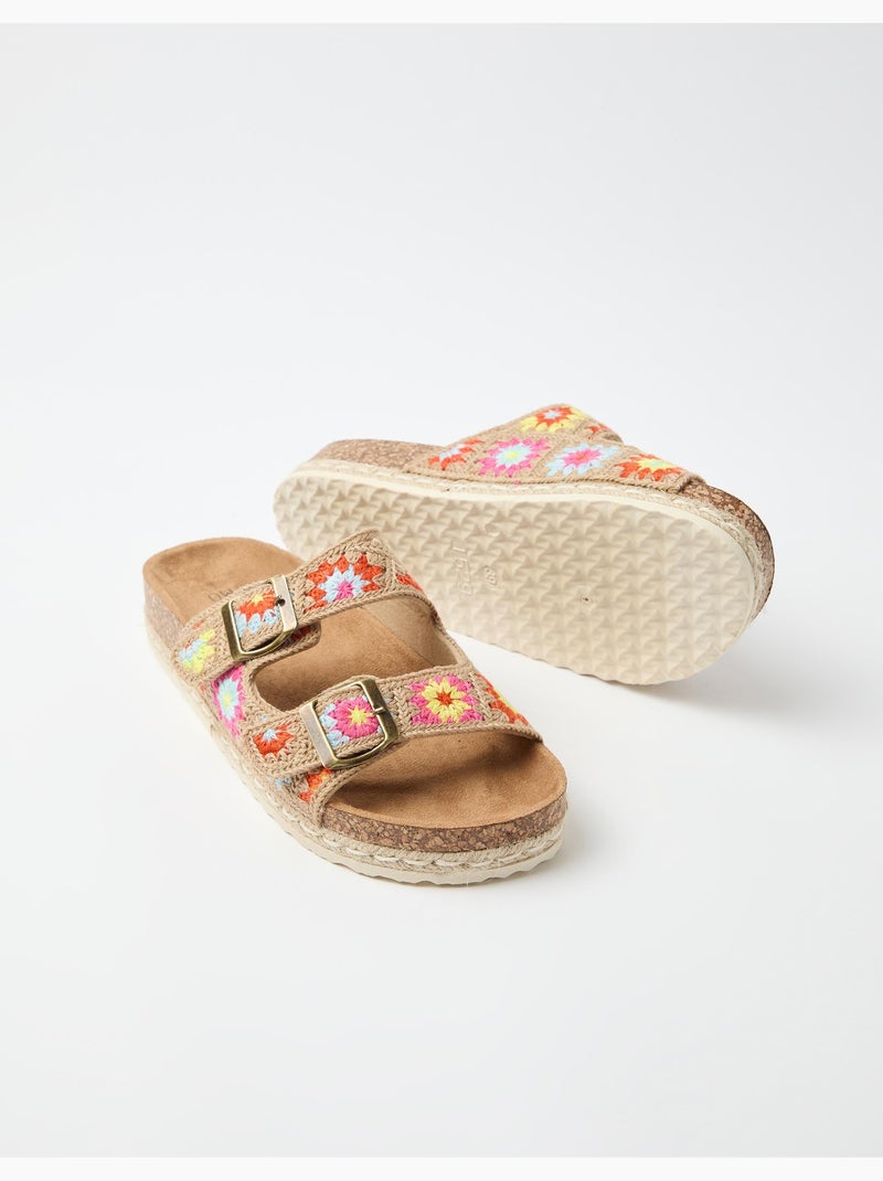Gehaakte sandalen, MO Fashion Beige - Kiabi
