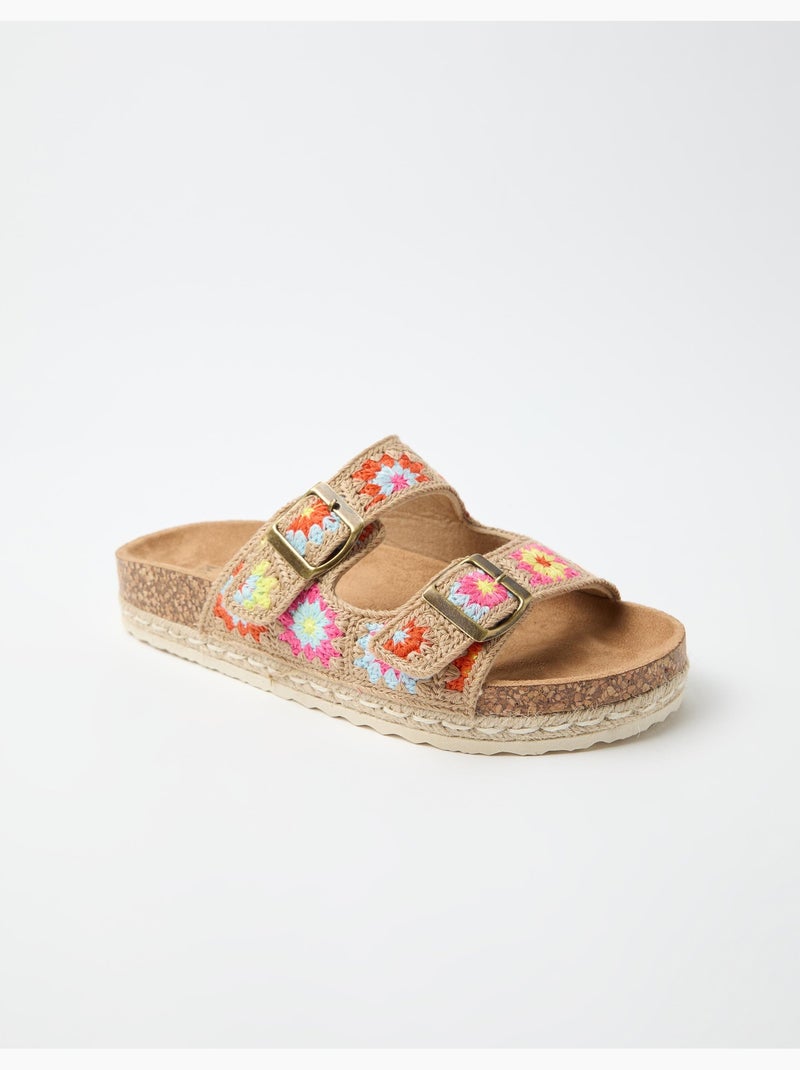 Gehaakte sandalen, MO Fashion Beige - Kiabi