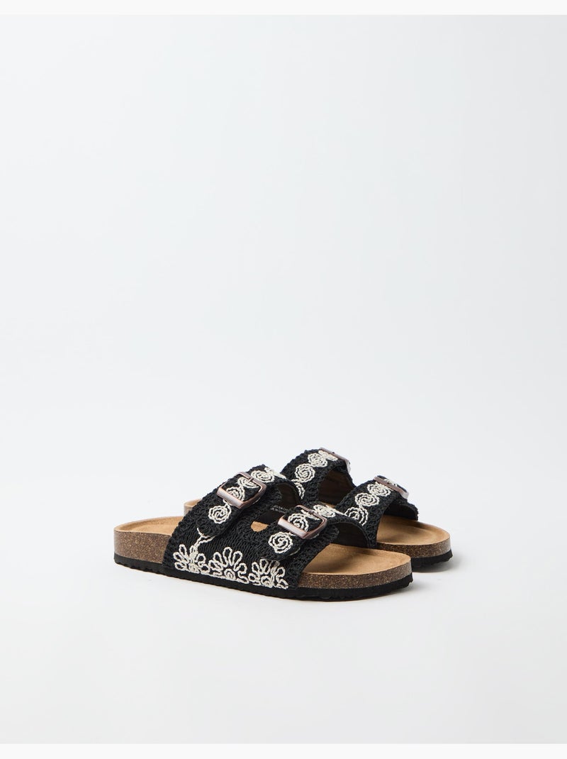 Gehaakte sandalen, MO Fashion Zwart - Kiabi