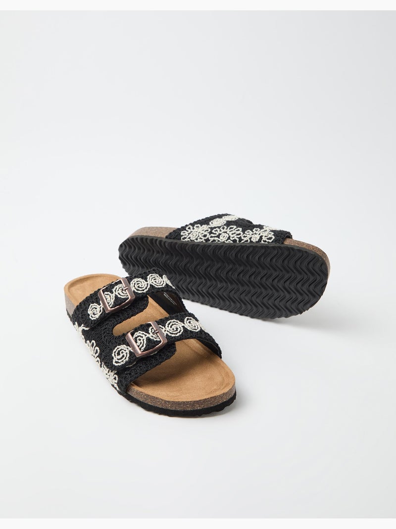 Gehaakte sandalen, MO Fashion Zwart - Kiabi