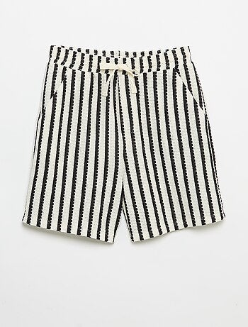 Gehaakte short met strepen