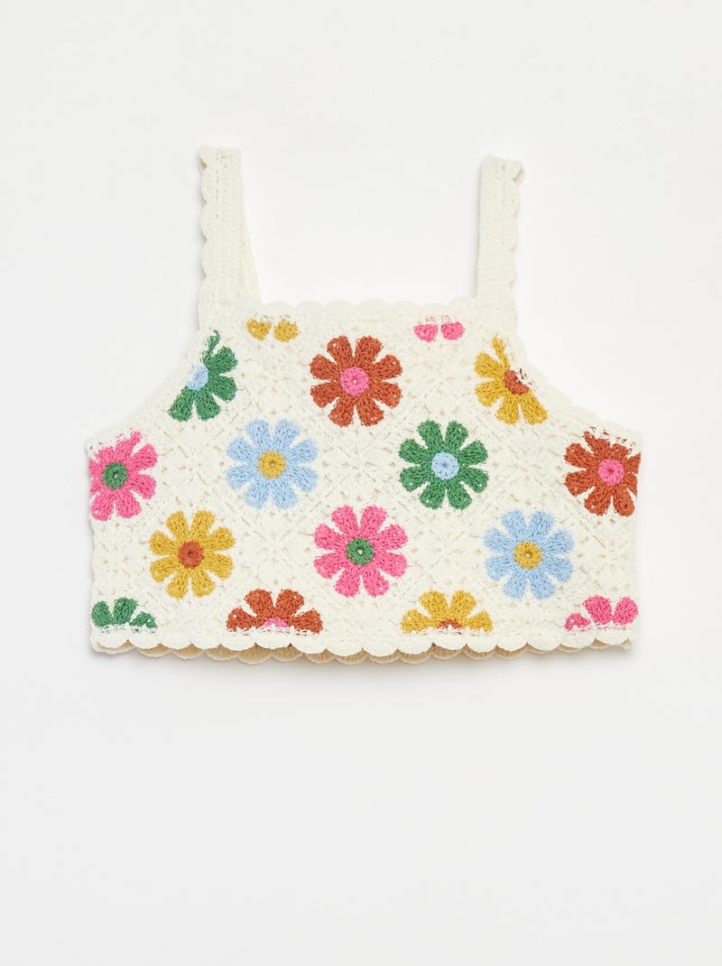 Gehaakte singlet Biege - Kiabi