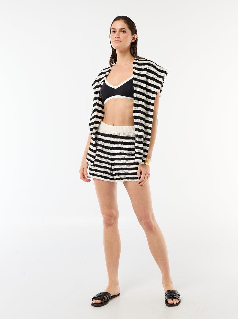 Gehaakte strandshort Wit - Kiabi