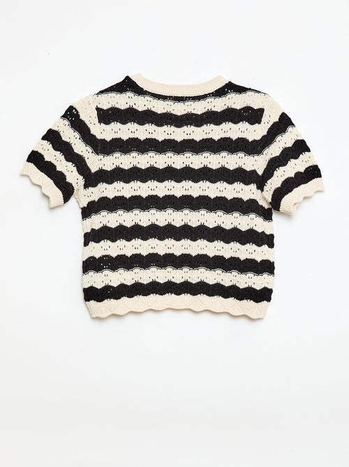 Gehaakte trui met korte mouwen - Kiabi