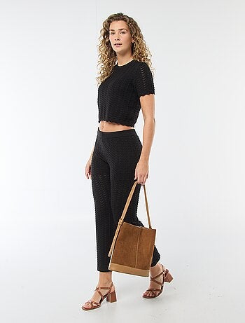 Gehaakte trui met korte mouwen