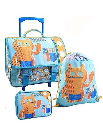 Geheel Boekentas op wieltjes 41 cm + Sporttas + pennenzak Uglydolls