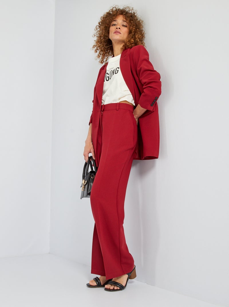 Geklede broek ROOD - Kiabi