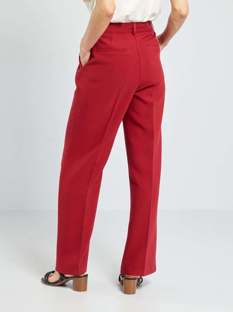 Geklede broek ROOD - Kiabi